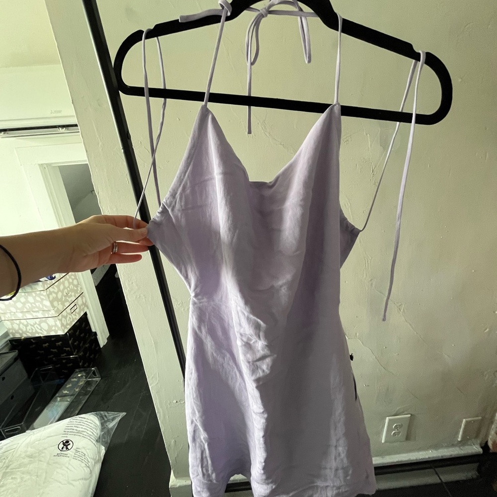 NWT - ASTR - open back tie dress (purple)